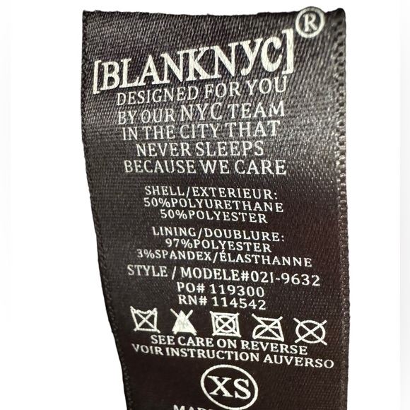 NWT BLANK NYC Faux Leather Moto Jacket in Black - Picture 5 of 11